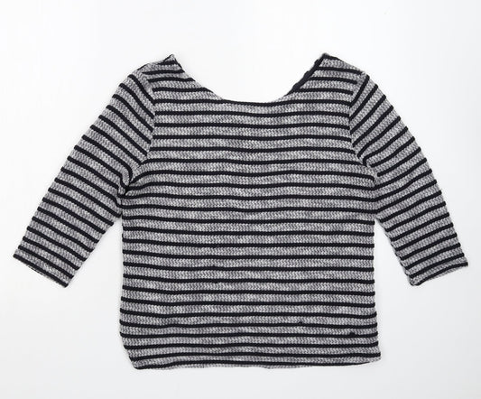 Womens UK Size 10 New Look Grey Pullover Jumper