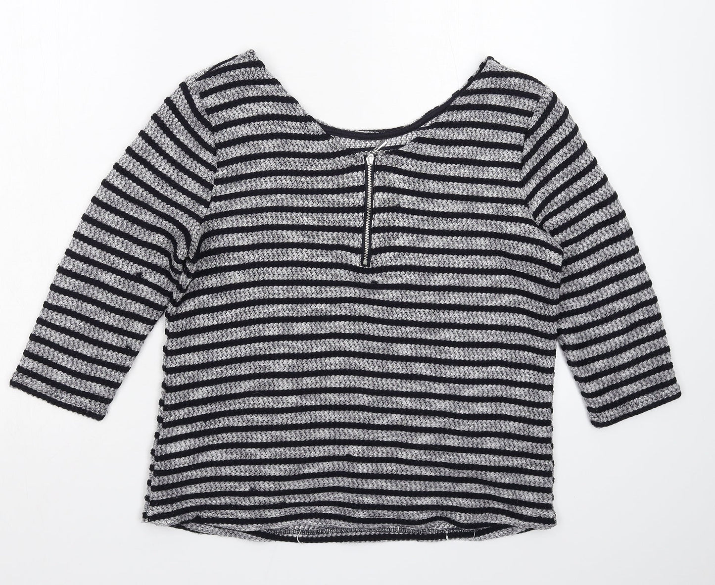 Womens UK Size 10 New Look Grey Pullover Jumper