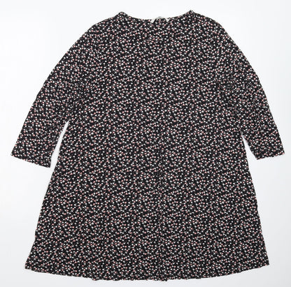 TU Womens Black Floral  Mini  Size 12