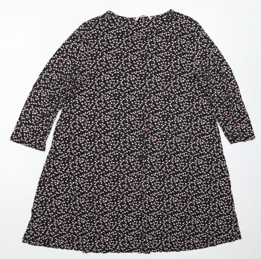 TU Womens Black Floral  Mini  Size 12
