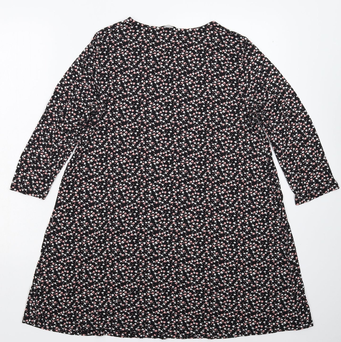 TU Womens Black Floral  Mini  Size 12