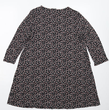 TU Womens Black Floral  Mini  Size 12