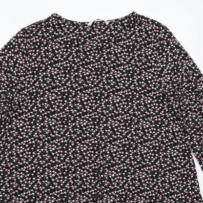 TU Womens Black Floral  Mini  Size 12