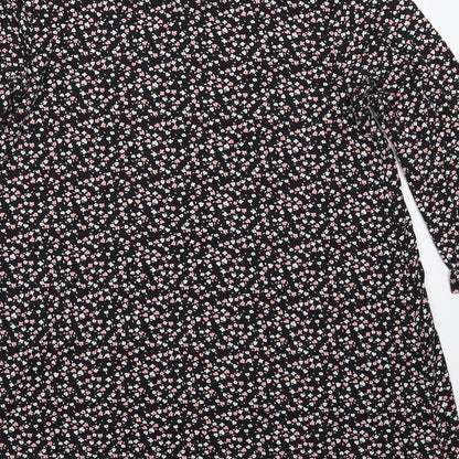 TU Womens Black Floral  Mini  Size 12