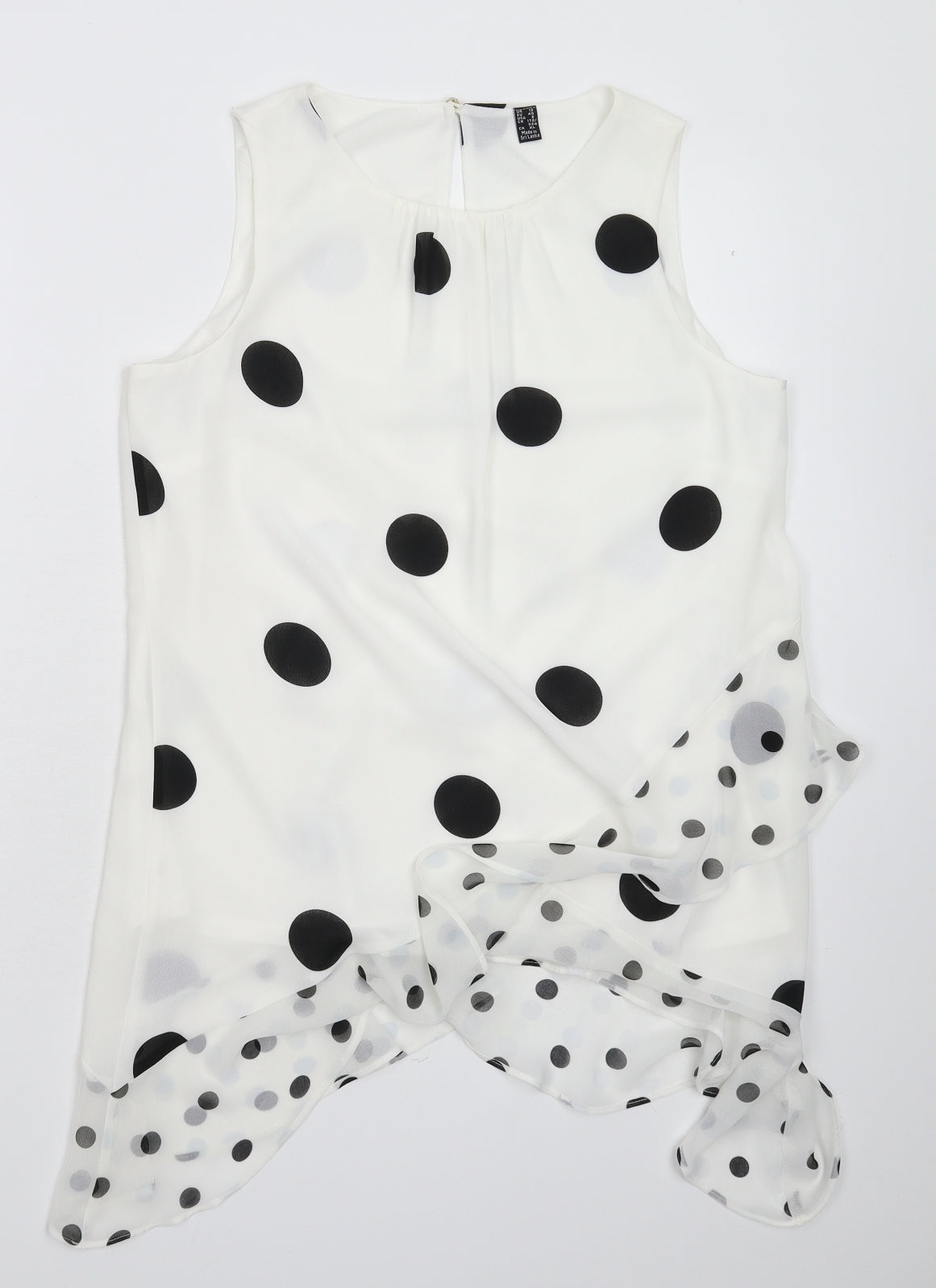Womens UK Size 12 Preworn White Basic Blouse