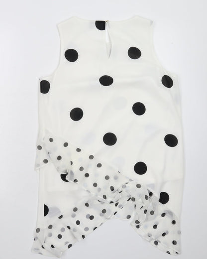 Womens UK Size 12 Preworn White Basic Blouse