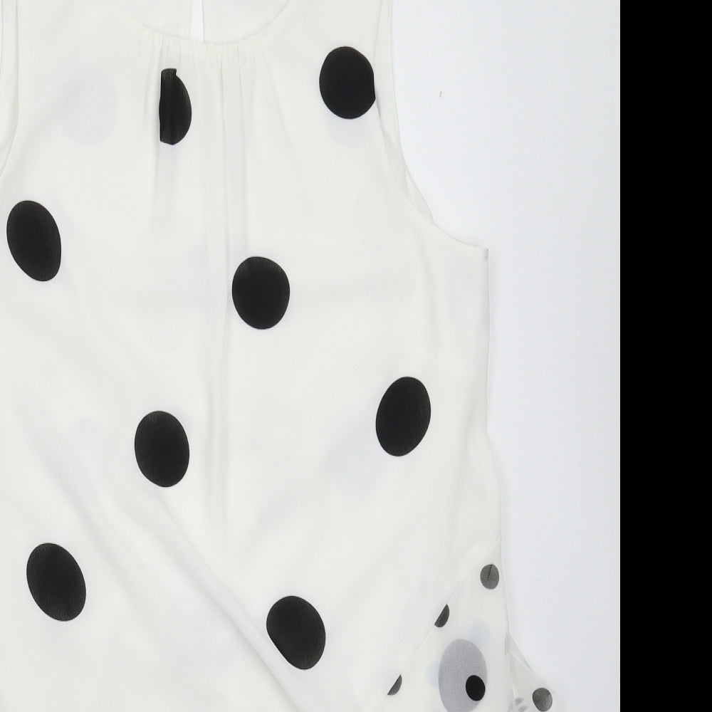 Womens UK Size 12 Preworn White Basic Blouse