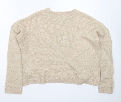 Womens UK Size 12 New Look Beige Pullover Jumper