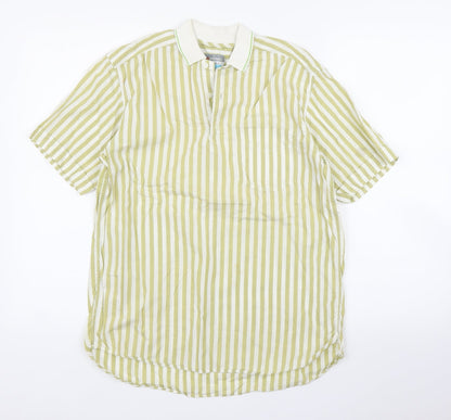 Stefanel Girls Green Striped  Tunic T-Shirt Size L