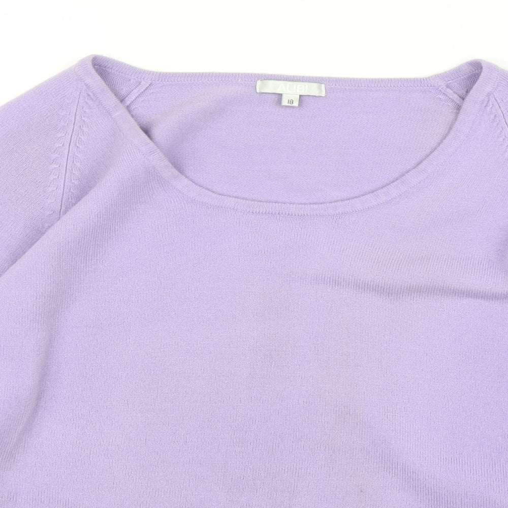 Womens UK Size 18 Alibi Purple Pullover Jumper