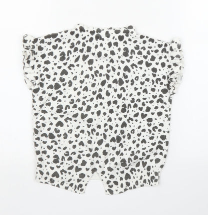 NEXT Girls White Animal Print  Pullover Jumper Size 9 Years  - Leopard print