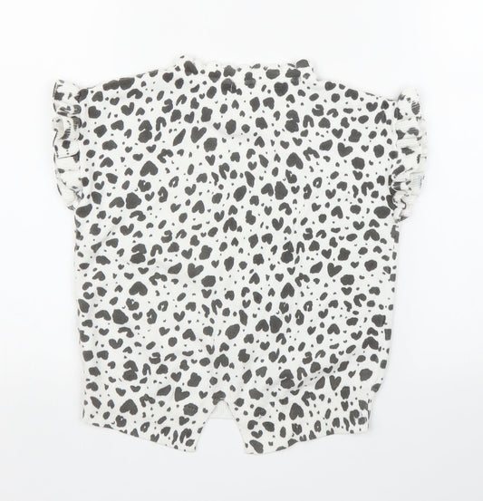NEXT Girls White Animal Print  Pullover Jumper Size 9 Years  - Leopard print