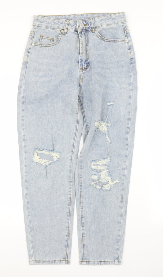 SheIn Womens Blue  Denim Mom Jeans Size S L27 in