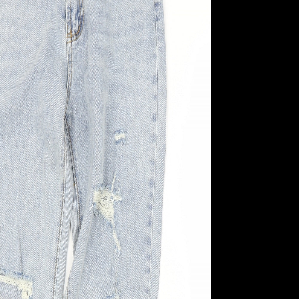 SheIn Womens Blue  Denim Mom Jeans Size S L27 in