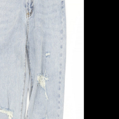SheIn Womens Blue  Denim Mom Jeans Size S L27 in