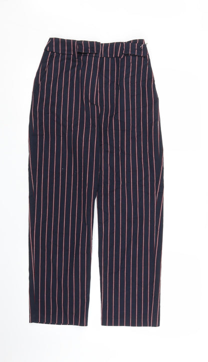 Zara Womens Blue Striped  Capri Trousers Size XS L24 in
