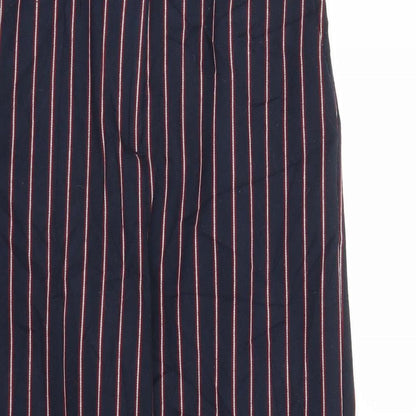 Zara Womens Blue Striped  Capri Trousers Size XS L24 in