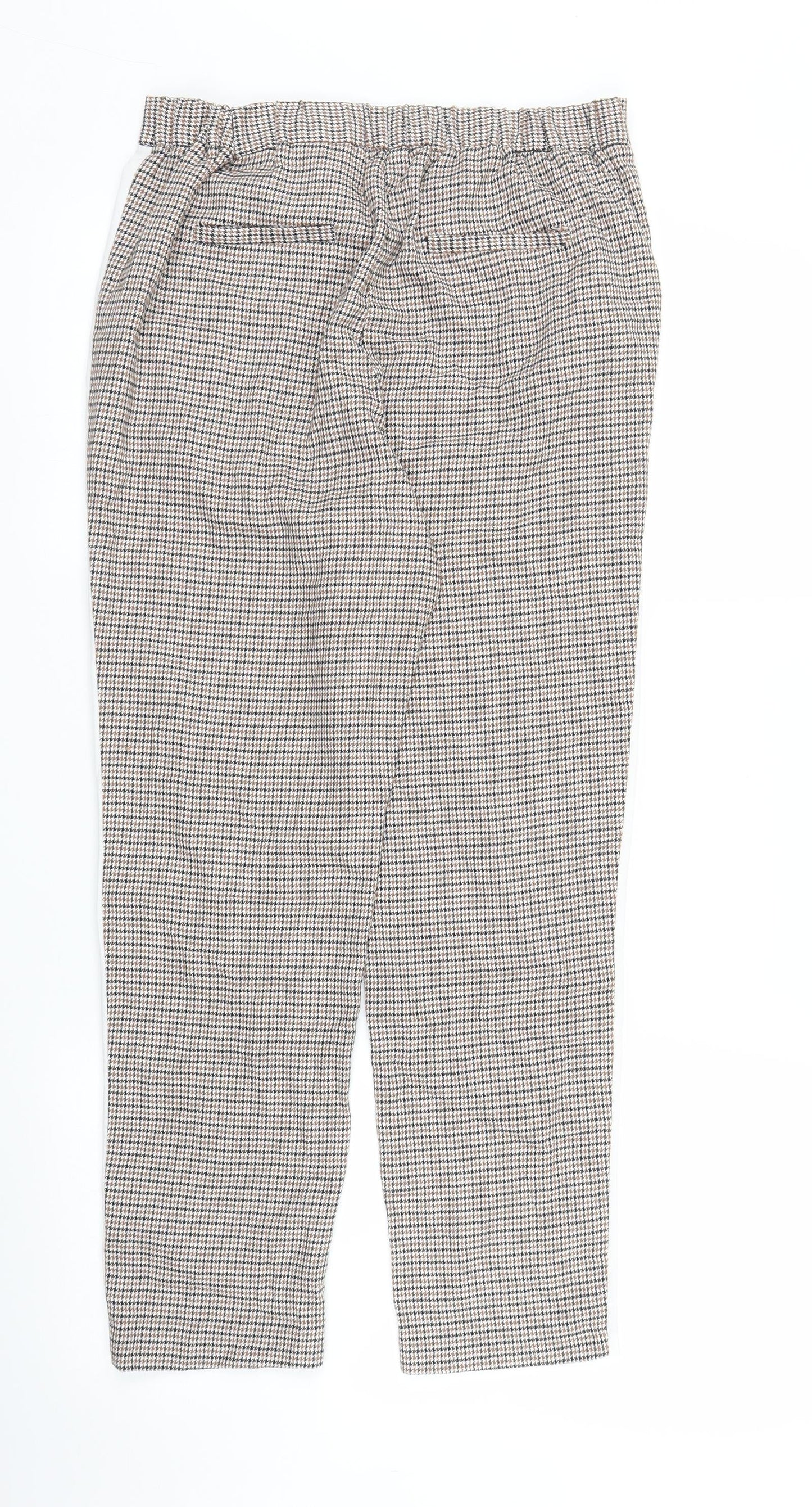 Womens UK Size 10 ASOS Regular Fit Capri Brown Trousers