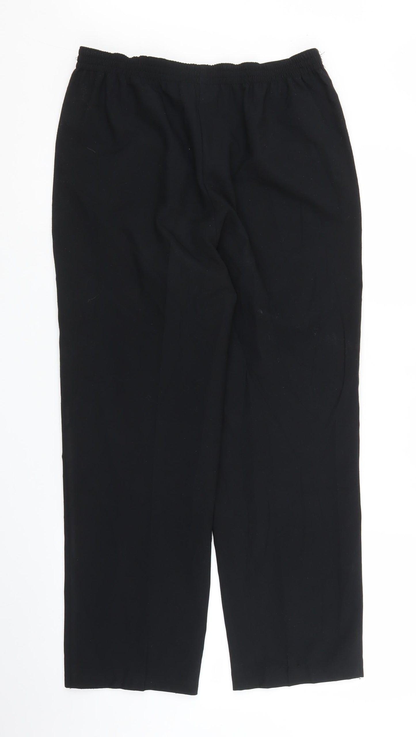 Womens UK Size 12 BHS Regular Fit Capri Black Trousers