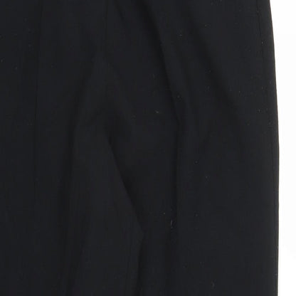 Womens UK Size 12 BHS Regular Fit Capri Black Trousers