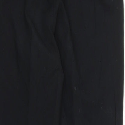 Womens UK Size 12 BHS Regular Fit Capri Black Trousers