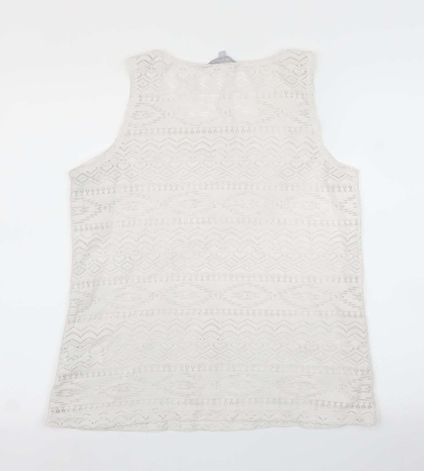 Womens UK Size 12 Debenhams White Basic Blouse