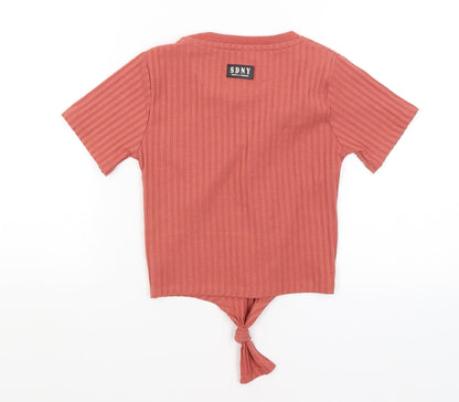 SDNY Womens Pink   Cropped T-Shirt Size 4