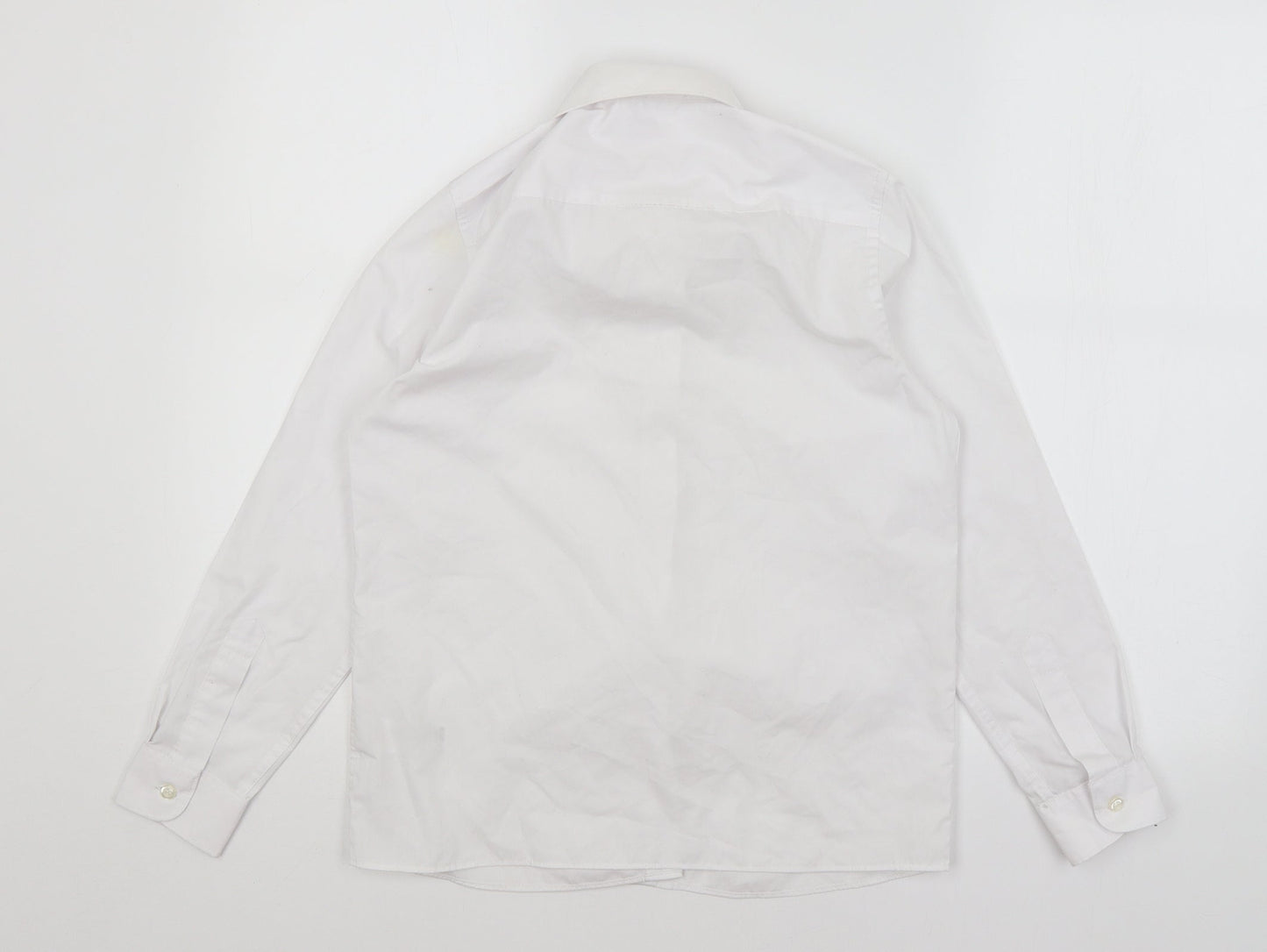 M&S Boys White   Basic Button-Up Size 11-12 Years