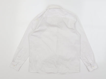 M&S Boys White   Basic Button-Up Size 11-12 Years