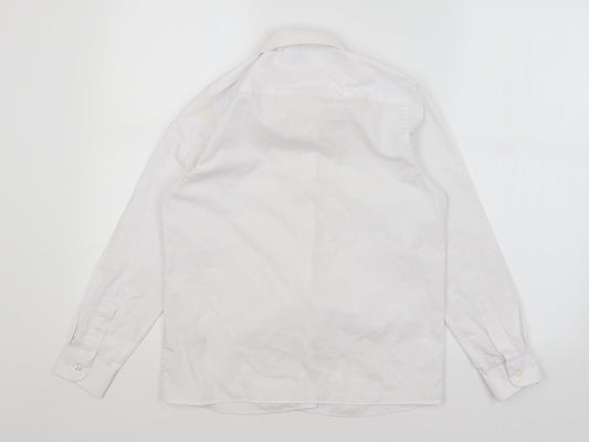 M&S Boys White   Basic Button-Up Size 11-12 Years