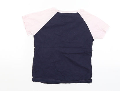 Popshion Girls Blue   Basic T-Shirt Size 5 Years