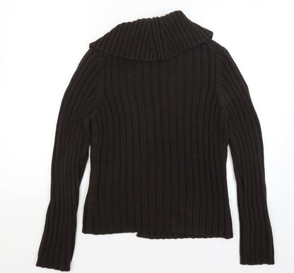 Womens UK Size M M&S Brown Cardigan Jumper