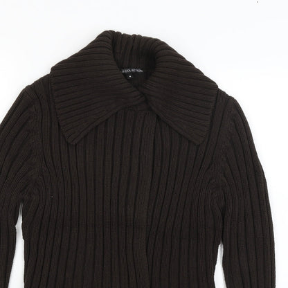 Womens UK Size M M&S Brown Cardigan Jumper