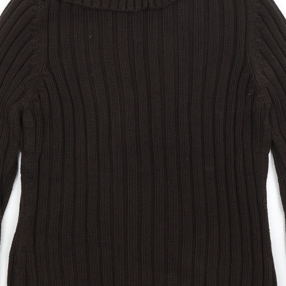 Womens UK Size M M&S Brown Cardigan Jumper