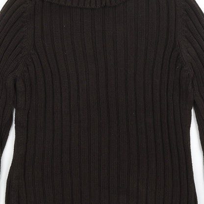 Womens UK Size M M&S Brown Cardigan Jumper
