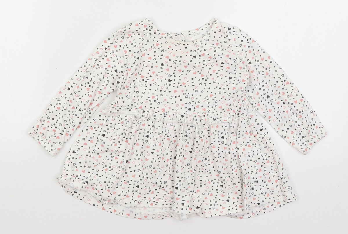 Matalan Baby White   Fit & Flare  Size 9-12 Months