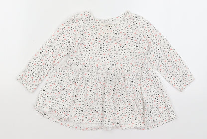 Matalan Baby White   Fit & Flare  Size 9-12 Months