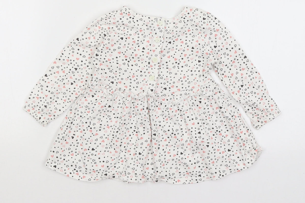 Matalan Baby White   Fit & Flare  Size 9-12 Months