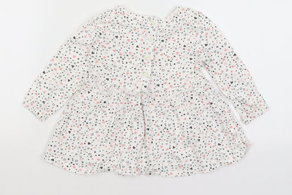 Matalan Baby White   Fit & Flare  Size 9-12 Months