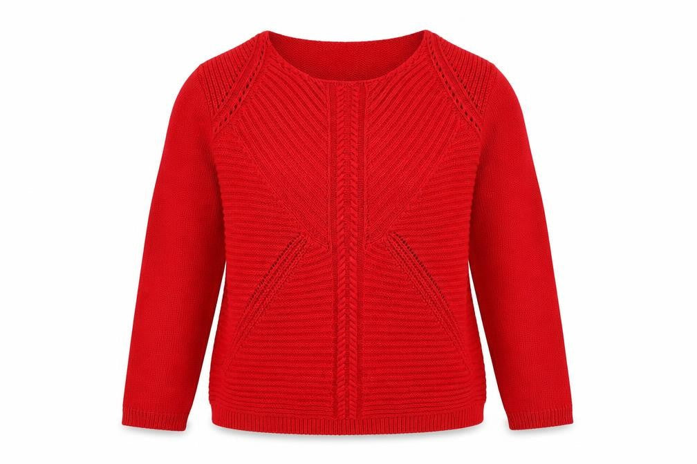 Womens UK Size M Envy Red Pullover Jumper