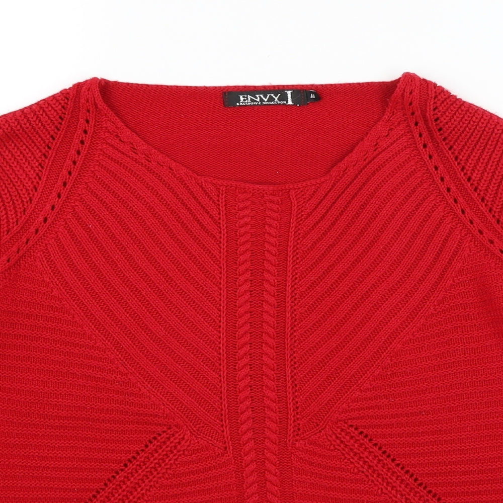 Envy Womens Red   Pullover Jumper Size M