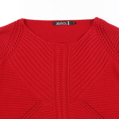 Envy Womens Red   Pullover Jumper Size M