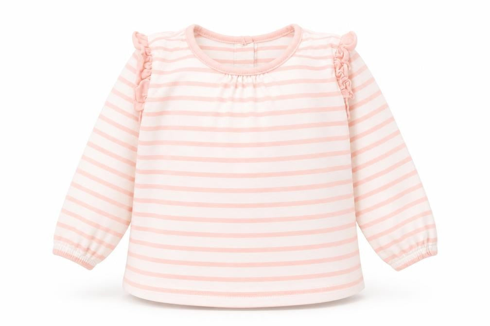Matalan Baby Pink Striped  Basic T-Shirt Size 6-9 Months