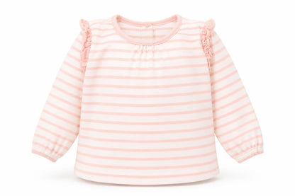 Matalan Baby Pink Striped  Basic T-Shirt Size 6-9 Months