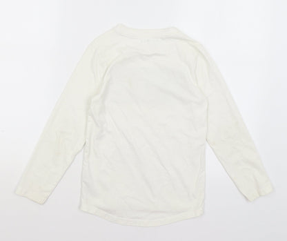 Nutmeg Girls White   Basic T-Shirt Size 8-9 Years