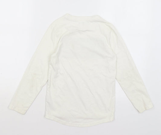 Nutmeg Girls White   Basic T-Shirt Size 8-9 Years