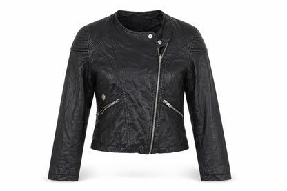 Womens UK Size 6 Atmosphere Black Biker Coat