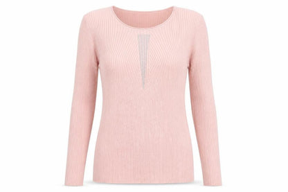 Womens UK Size L Hepburn Pink Henley Jumper