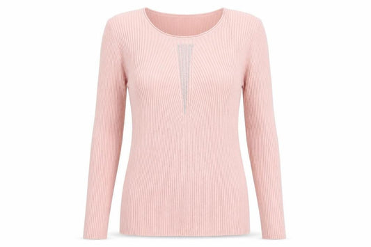 Womens UK Size L Hepburn Pink Henley Jumper