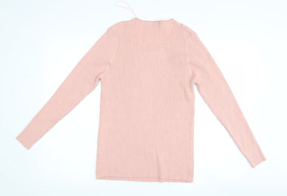 Womens UK Size L Hepburn Pink Henley Jumper